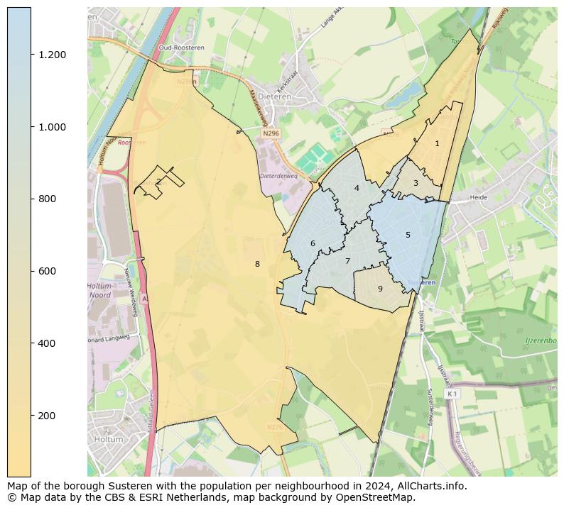 Image of the borough Susteren at the map. This image is used as introduction to this page. This page shows a lot of information about the population in the borough Susteren (such as the distribution by age groups of the residents, the composition of households, whether inhabitants are natives or Dutch with an immigration background, data about the houses (numbers, types, price development, use, type of property, ...) and more (car ownership, energy consumption, ...) based on open data from the Dutch Central Bureau of Statistics and various other sources!