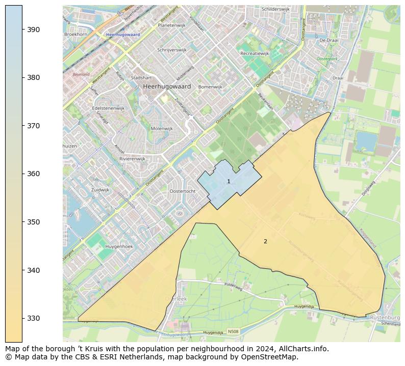 Image of the borough ’t Kruis at the map. This image is used as introduction to this page. This page shows a lot of information about the population in the borough ’t Kruis (such as the distribution by age groups of the residents, the composition of households, whether inhabitants are natives or Dutch with an immigration background, data about the houses (numbers, types, price development, use, type of property, ...) and more (car ownership, energy consumption, ...) based on open data from the Dutch Central Bureau of Statistics and various other sources!