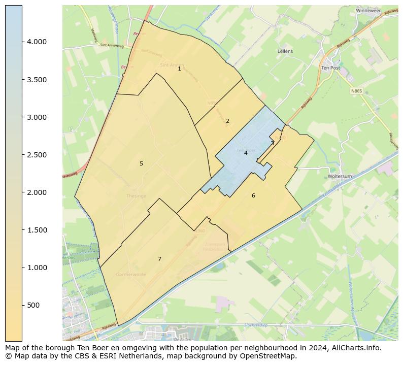 Image of the borough Ten Boer en omgeving at the map. This image is used as introduction to this page. This page shows a lot of information about the population in the borough Ten Boer en omgeving (such as the distribution by age groups of the residents, the composition of households, whether inhabitants are natives or Dutch with an immigration background, data about the houses (numbers, types, price development, use, type of property, ...) and more (car ownership, energy consumption, ...) based on open data from the Dutch Central Bureau of Statistics and various other sources!