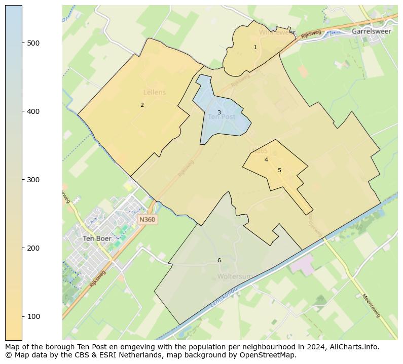 Image of the borough Ten Post en omgeving at the map. This image is used as introduction to this page. This page shows a lot of information about the population in the borough Ten Post en omgeving (such as the distribution by age groups of the residents, the composition of households, whether inhabitants are natives or Dutch with an immigration background, data about the houses (numbers, types, price development, use, type of property, ...) and more (car ownership, energy consumption, ...) based on open data from the Dutch Central Bureau of Statistics and various other sources!