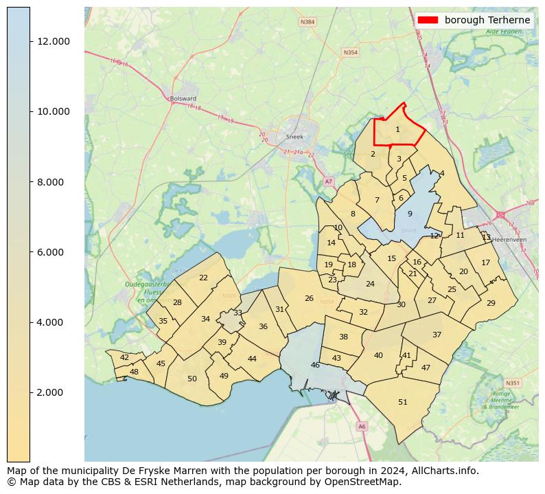 Image of the borough Terherne at the map. This image is used as introduction to this page. This page shows a lot of information about the population in the borough Terherne (such as the distribution by age groups of the residents, the composition of households, whether inhabitants are natives or Dutch with an immigration background, data about the houses (numbers, types, price development, use, type of property, ...) and more (car ownership, energy consumption, ...) based on open data from the Dutch Central Bureau of Statistics and various other sources!