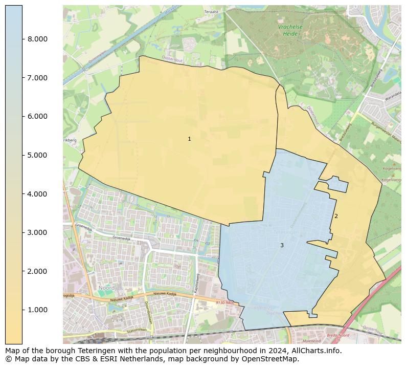 Image of the borough Teteringen at the map. This image is used as introduction to this page. This page shows a lot of information about the population in the borough Teteringen (such as the distribution by age groups of the residents, the composition of households, whether inhabitants are natives or Dutch with an immigration background, data about the houses (numbers, types, price development, use, type of property, ...) and more (car ownership, energy consumption, ...) based on open data from the Dutch Central Bureau of Statistics and various other sources!