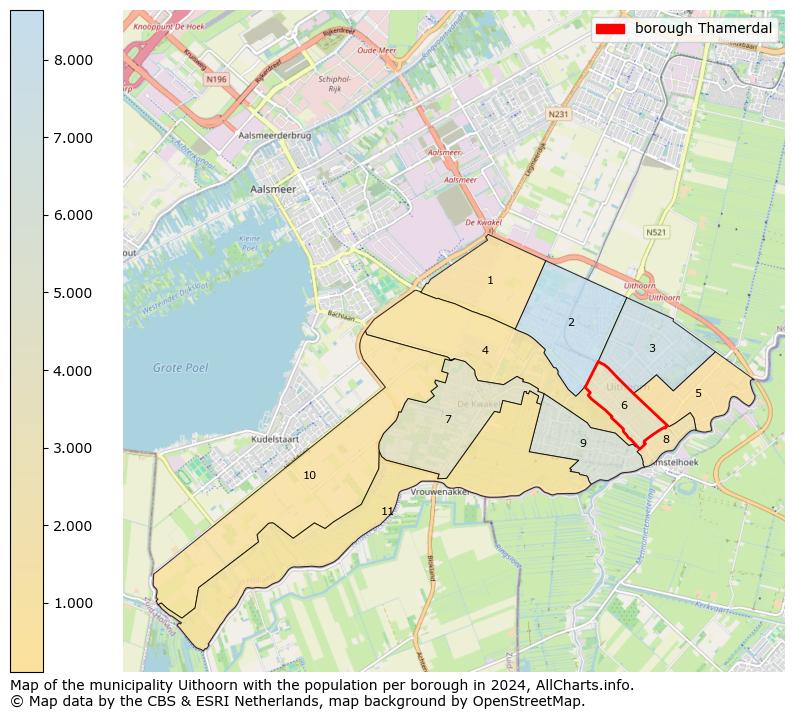 Image of the borough Thamerdal at the map. This image is used as introduction to this page. This page shows a lot of information about the population in the borough Thamerdal (such as the distribution by age groups of the residents, the composition of households, whether inhabitants are natives or Dutch with an immigration background, data about the houses (numbers, types, price development, use, type of property, ...) and more (car ownership, energy consumption, ...) based on open data from the Dutch Central Bureau of Statistics and various other sources!