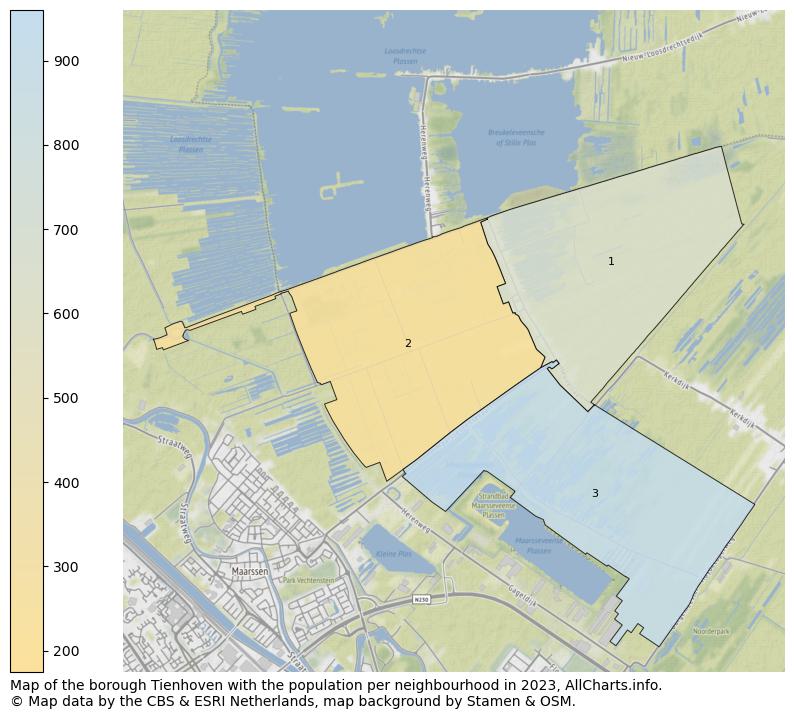Map of the borough Tienhoven with the population per neighbourhood in 2023. This page shows a lot of information about residents (such as the distribution by age groups, family composition, gender, native or Dutch with an immigration background, ...), homes (numbers, types, price development, use, type of property, ...) and more (car ownership, energy consumption, ...) based on open data from the Dutch Central Bureau of Statistics and various other sources!