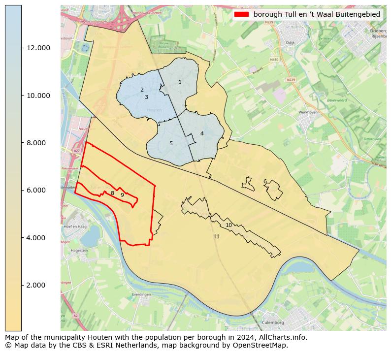 Image of the borough Tull en ’t Waal Buitengebied at the map. This image is used as introduction to this page. This page shows a lot of information about the population in the borough Tull en ’t Waal Buitengebied (such as the distribution by age groups of the residents, the composition of households, whether inhabitants are natives or Dutch with an immigration background, data about the houses (numbers, types, price development, use, type of property, ...) and more (car ownership, energy consumption, ...) based on open data from the Dutch Central Bureau of Statistics and various other sources!