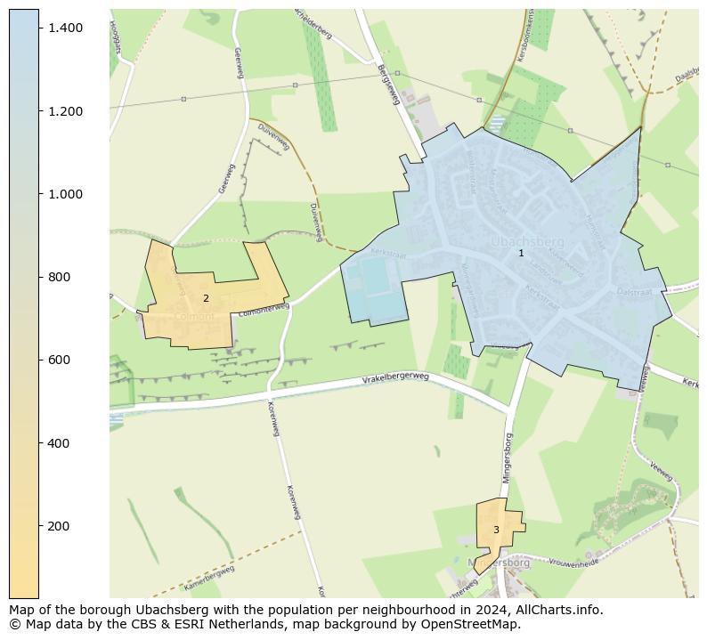 Image of the borough Ubachsberg at the map. This image is used as introduction to this page. This page shows a lot of information about the population in the borough Ubachsberg (such as the distribution by age groups of the residents, the composition of households, whether inhabitants are natives or Dutch with an immigration background, data about the houses (numbers, types, price development, use, type of property, ...) and more (car ownership, energy consumption, ...) based on open data from the Dutch Central Bureau of Statistics and various other sources!