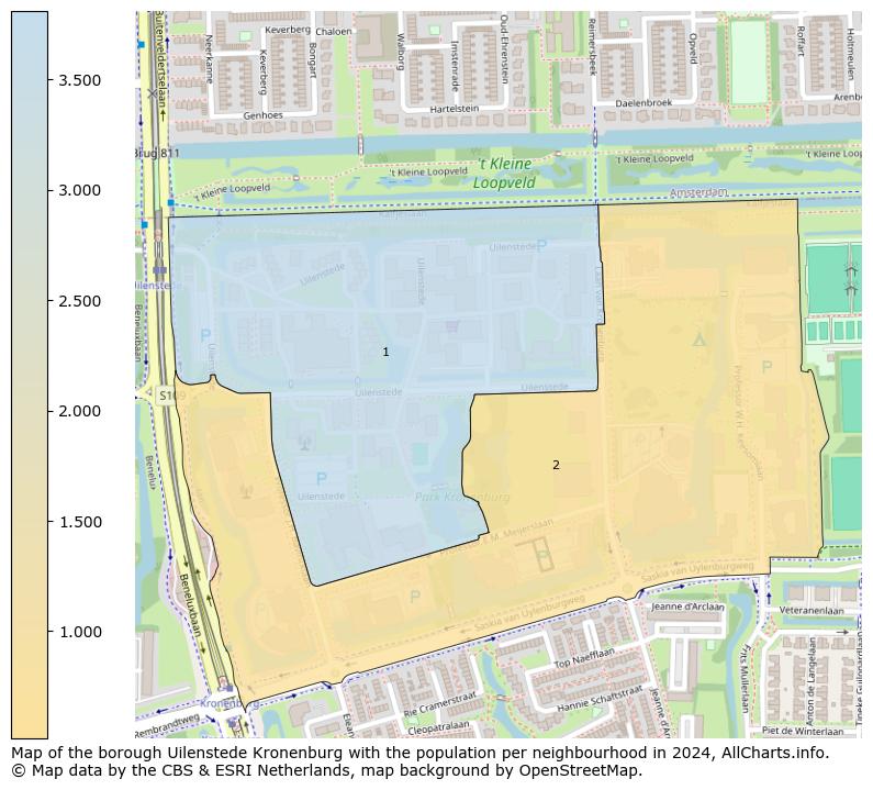 Image of the borough Uilenstede Kronenburg at the map. This image is used as introduction to this page. This page shows a lot of information about the population in the borough Uilenstede Kronenburg (such as the distribution by age groups of the residents, the composition of households, whether inhabitants are natives or Dutch with an immigration background, data about the houses (numbers, types, price development, use, type of property, ...) and more (car ownership, energy consumption, ...) based on open data from the Dutch Central Bureau of Statistics and various other sources!