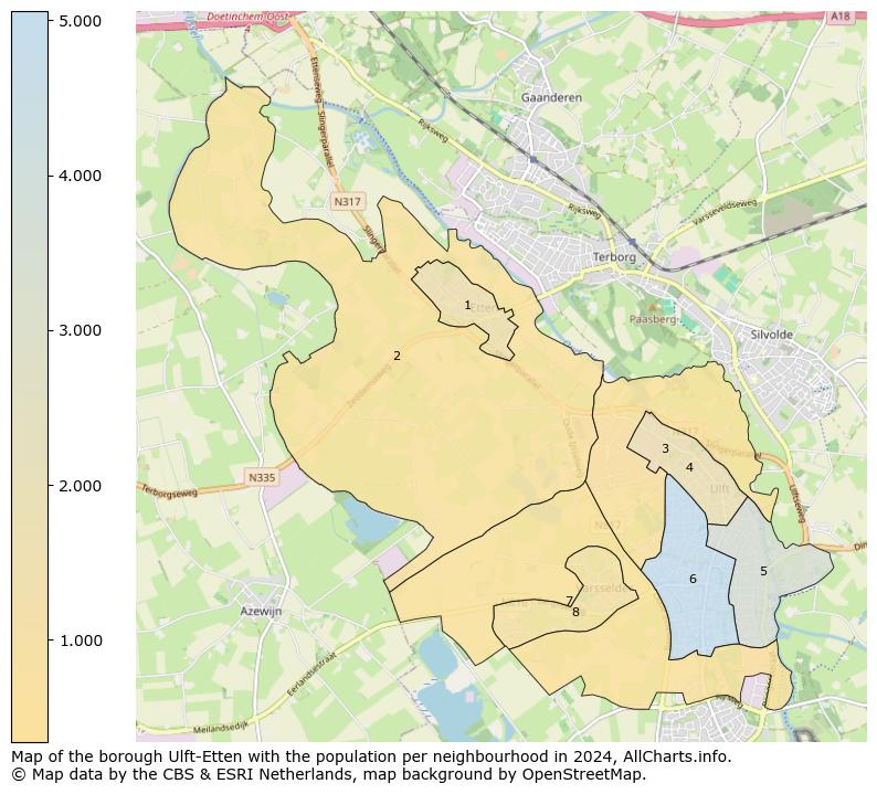 Image of the borough Ulft-Etten at the map. This image is used as introduction to this page. This page shows a lot of information about the population in the borough Ulft-Etten (such as the distribution by age groups of the residents, the composition of households, whether inhabitants are natives or Dutch with an immigration background, data about the houses (numbers, types, price development, use, type of property, ...) and more (car ownership, energy consumption, ...) based on open data from the Dutch Central Bureau of Statistics and various other sources!