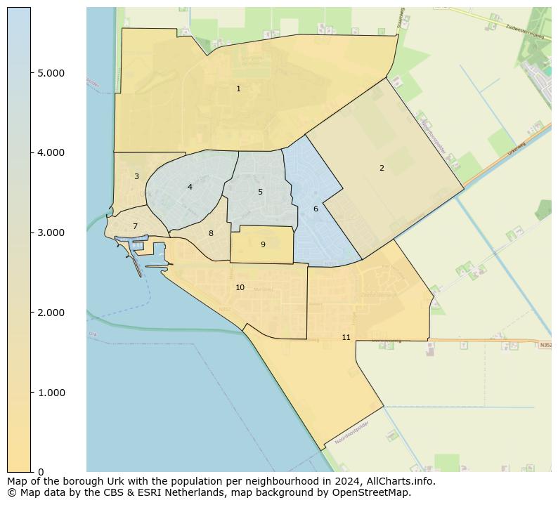 Image of the borough Urk at the map. This image is used as introduction to this page. This page shows a lot of information about the population in the borough Urk (such as the distribution by age groups of the residents, the composition of households, whether inhabitants are natives or Dutch with an immigration background, data about the houses (numbers, types, price development, use, type of property, ...) and more (car ownership, energy consumption, ...) based on open data from the Dutch Central Bureau of Statistics and various other sources!