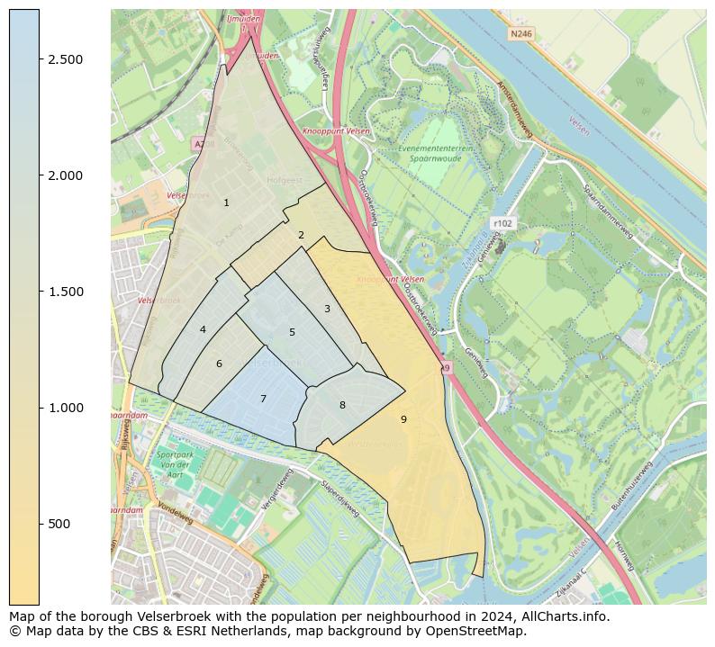 Image of the borough Velserbroek at the map. This image is used as introduction to this page. This page shows a lot of information about the population in the borough Velserbroek (such as the distribution by age groups of the residents, the composition of households, whether inhabitants are natives or Dutch with an immigration background, data about the houses (numbers, types, price development, use, type of property, ...) and more (car ownership, energy consumption, ...) based on open data from the Dutch Central Bureau of Statistics and various other sources!