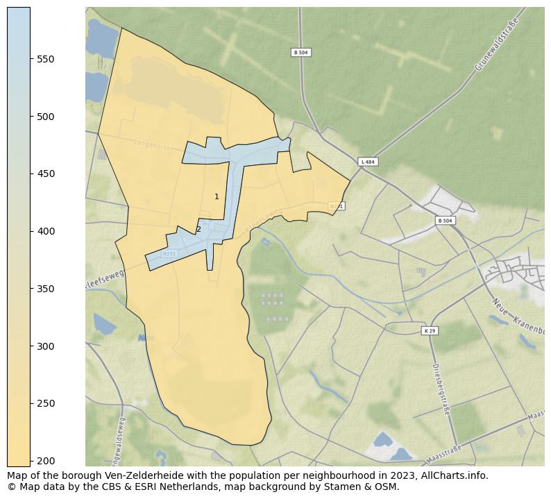 Map of the borough Ven-Zelderheide with the population per neighbourhood in 2023. This page shows a lot of information about residents (such as the distribution by age groups, family composition, gender, native or Dutch with an immigration background, ...), homes (numbers, types, price development, use, type of property, ...) and more (car ownership, energy consumption, ...) based on open data from the Dutch Central Bureau of Statistics and various other sources!
