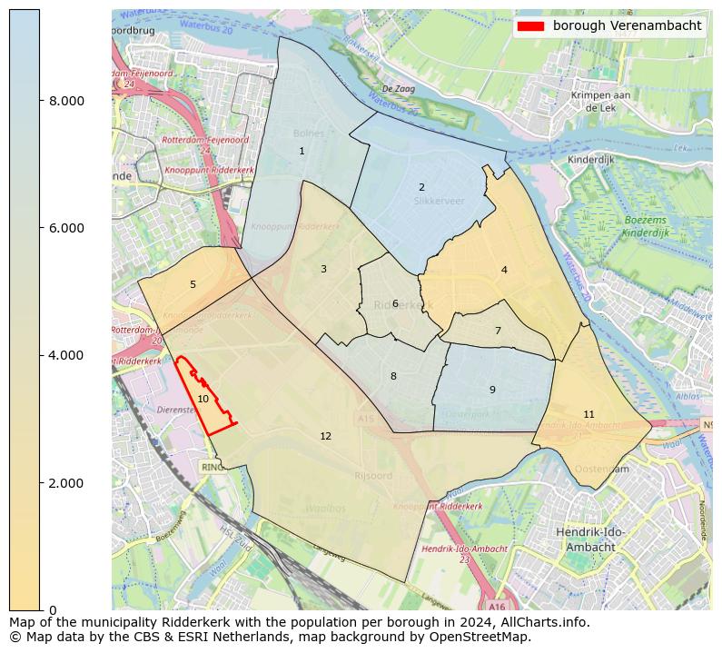 Image of the borough Verenambacht at the map. This image is used as introduction to this page. This page shows a lot of information about the population in the borough Verenambacht (such as the distribution by age groups of the residents, the composition of households, whether inhabitants are natives or Dutch with an immigration background, data about the houses (numbers, types, price development, use, type of property, ...) and more (car ownership, energy consumption, ...) based on open data from the Dutch Central Bureau of Statistics and various other sources!