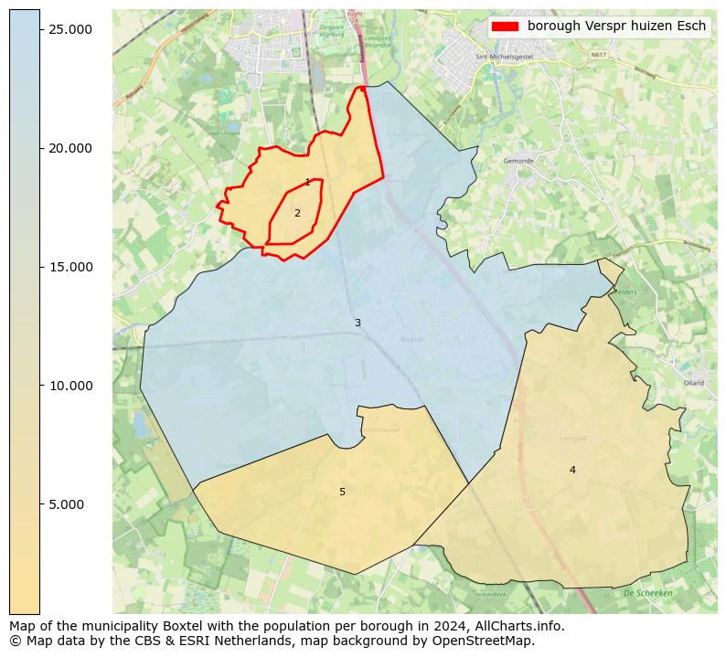 Image of the borough Verspr huizen Esch at the map. This image is used as introduction to this page. This page shows a lot of information about the population in the borough Verspr huizen Esch (such as the distribution by age groups of the residents, the composition of households, whether inhabitants are natives or Dutch with an immigration background, data about the houses (numbers, types, price development, use, type of property, ...) and more (car ownership, energy consumption, ...) based on open data from the Dutch Central Bureau of Statistics and various other sources!