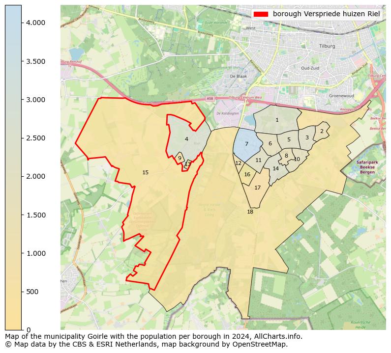 Image of the borough Verspriede huizen Riel at the map. This image is used as introduction to this page. This page shows a lot of information about the population in the borough Verspriede huizen Riel (such as the distribution by age groups of the residents, the composition of households, whether inhabitants are natives or Dutch with an immigration background, data about the houses (numbers, types, price development, use, type of property, ...) and more (car ownership, energy consumption, ...) based on open data from the Dutch Central Bureau of Statistics and various other sources!