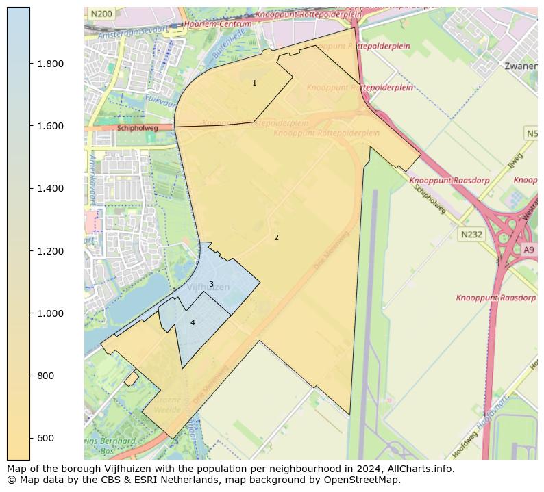 Image of the borough Vijfhuizen at the map. This image is used as introduction to this page. This page shows a lot of information about the population in the borough Vijfhuizen (such as the distribution by age groups of the residents, the composition of households, whether inhabitants are natives or Dutch with an immigration background, data about the houses (numbers, types, price development, use, type of property, ...) and more (car ownership, energy consumption, ...) based on open data from the Dutch Central Bureau of Statistics and various other sources!