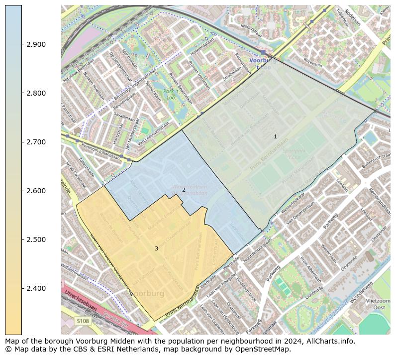 Image of the borough Voorburg Midden at the map. This image is used as introduction to this page. This page shows a lot of information about the population in the borough Voorburg Midden (such as the distribution by age groups of the residents, the composition of households, whether inhabitants are natives or Dutch with an immigration background, data about the houses (numbers, types, price development, use, type of property, ...) and more (car ownership, energy consumption, ...) based on open data from the Dutch Central Bureau of Statistics and various other sources!