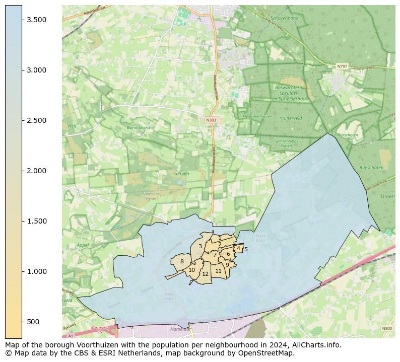 Image of the borough Voorthuizen at the map. This image is used as introduction to this page. This page shows a lot of information about the population in the borough Voorthuizen (such as the distribution by age groups of the residents, the composition of households, whether inhabitants are natives or Dutch with an immigration background, data about the houses (numbers, types, price development, use, type of property, ...) and more (car ownership, energy consumption, ...) based on open data from the Dutch Central Bureau of Statistics and various other sources!