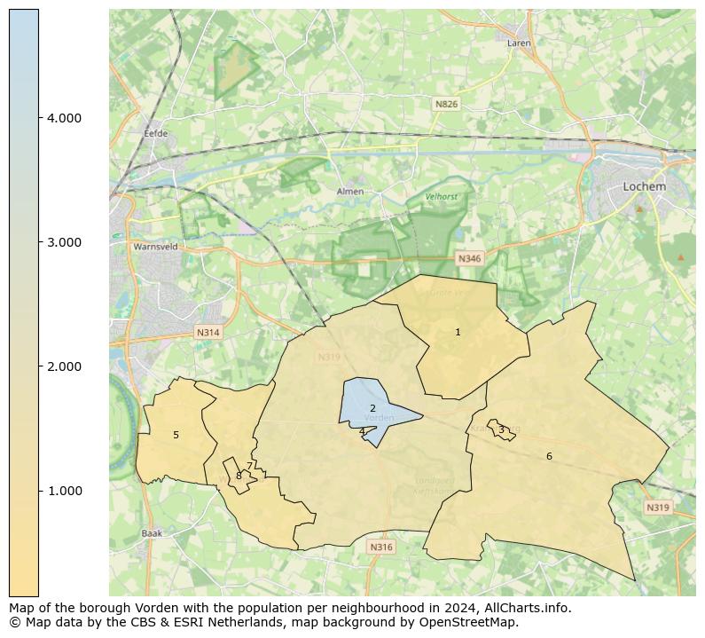 Image of the borough Vorden at the map. This image is used as introduction to this page. This page shows a lot of information about the population in the borough Vorden (such as the distribution by age groups of the residents, the composition of households, whether inhabitants are natives or Dutch with an immigration background, data about the houses (numbers, types, price development, use, type of property, ...) and more (car ownership, energy consumption, ...) based on open data from the Dutch Central Bureau of Statistics and various other sources!