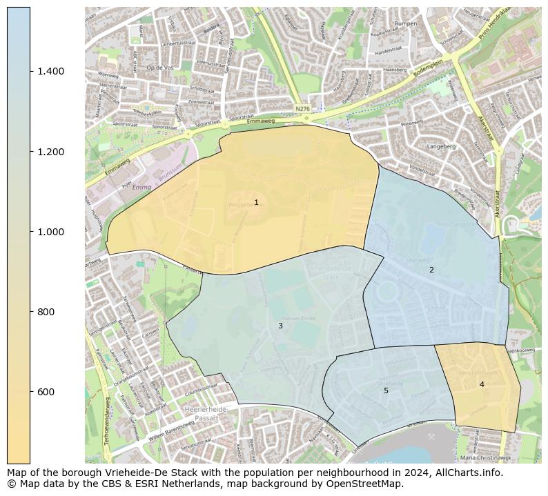 Image of the borough Vrieheide-De Stack at the map. This image is used as introduction to this page. This page shows a lot of information about the population in the borough Vrieheide-De Stack (such as the distribution by age groups of the residents, the composition of households, whether inhabitants are natives or Dutch with an immigration background, data about the houses (numbers, types, price development, use, type of property, ...) and more (car ownership, energy consumption, ...) based on open data from the Dutch Central Bureau of Statistics and various other sources!