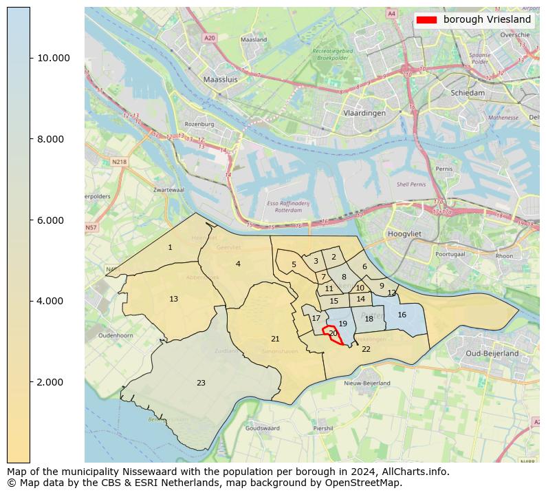 Image of the borough Vriesland at the map. This image is used as introduction to this page. This page shows a lot of information about the population in the borough Vriesland (such as the distribution by age groups of the residents, the composition of households, whether inhabitants are natives or Dutch with an immigration background, data about the houses (numbers, types, price development, use, type of property, ...) and more (car ownership, energy consumption, ...) based on open data from the Dutch Central Bureau of Statistics and various other sources!