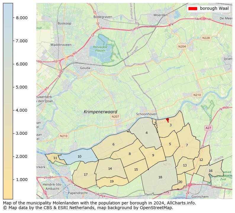 Image of the borough Waal at the map. This image is used as introduction to this page. This page shows a lot of information about the population in the borough Waal (such as the distribution by age groups of the residents, the composition of households, whether inhabitants are natives or Dutch with an immigration background, data about the houses (numbers, types, price development, use, type of property, ...) and more (car ownership, energy consumption, ...) based on open data from the Dutch Central Bureau of Statistics and various other sources!