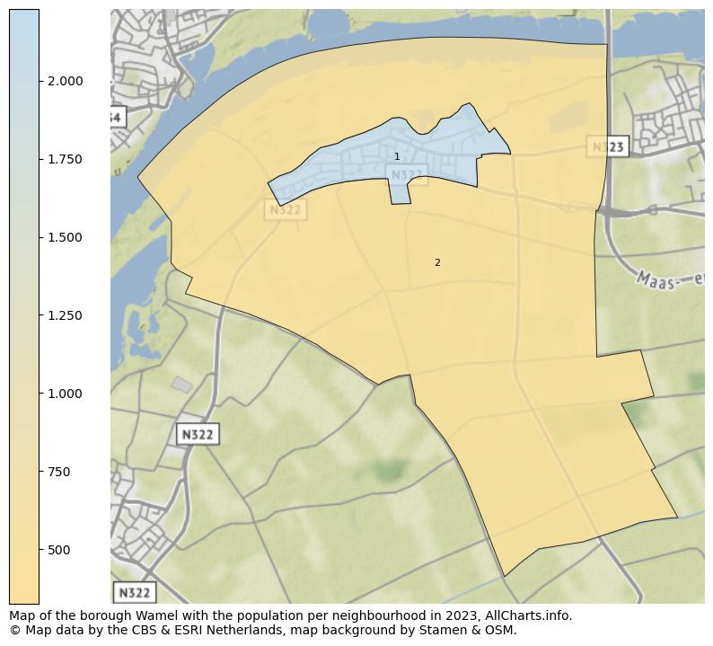 Map of the borough Wamel with the population per neighbourhood in 2023. This page shows a lot of information about residents (such as the distribution by age groups, family composition, gender, native or Dutch with an immigration background, ...), homes (numbers, types, price development, use, type of property, ...) and more (car ownership, energy consumption, ...) based on open data from the Dutch Central Bureau of Statistics and various other sources!