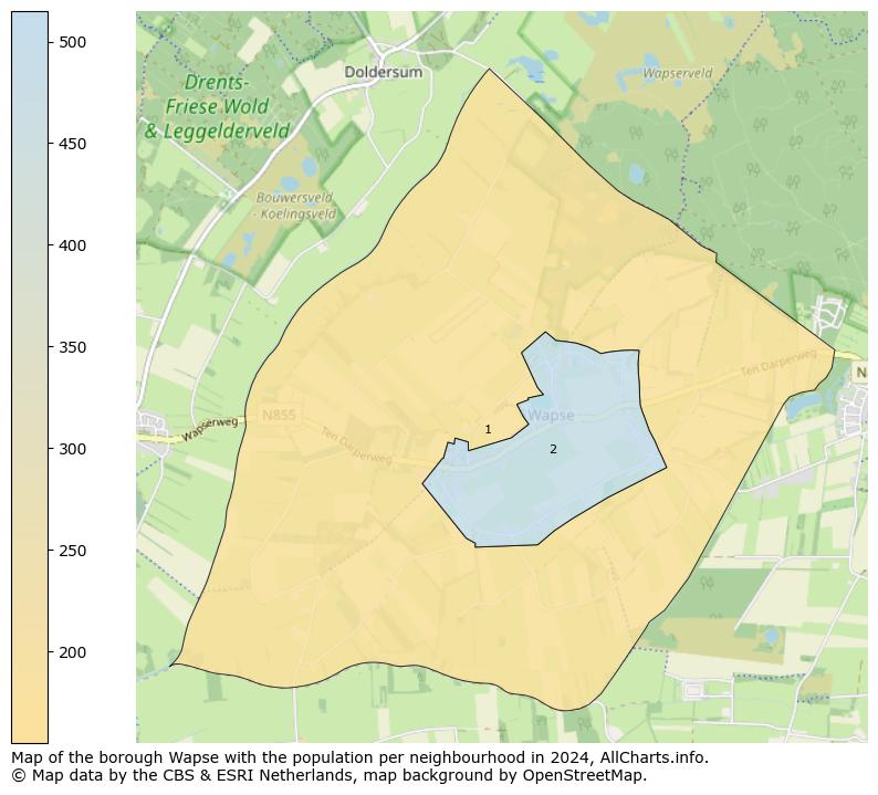 Image of the borough Wapse at the map. This image is used as introduction to this page. This page shows a lot of information about the population in the borough Wapse (such as the distribution by age groups of the residents, the composition of households, whether inhabitants are natives or Dutch with an immigration background, data about the houses (numbers, types, price development, use, type of property, ...) and more (car ownership, energy consumption, ...) based on open data from the Dutch Central Bureau of Statistics and various other sources!