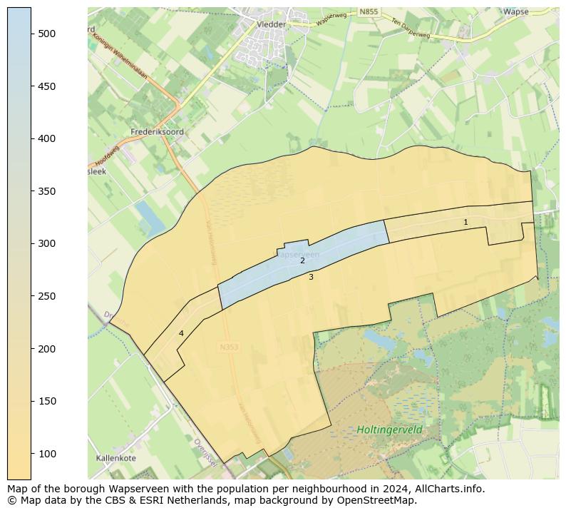 Image of the borough Wapserveen at the map. This image is used as introduction to this page. This page shows a lot of information about the population in the borough Wapserveen (such as the distribution by age groups of the residents, the composition of households, whether inhabitants are natives or Dutch with an immigration background, data about the houses (numbers, types, price development, use, type of property, ...) and more (car ownership, energy consumption, ...) based on open data from the Dutch Central Bureau of Statistics and various other sources!