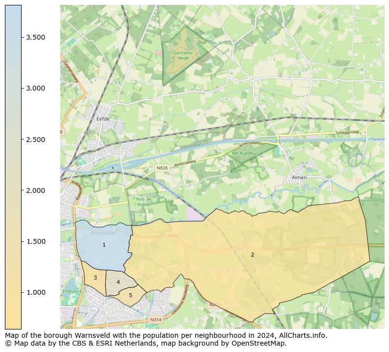 Image of the borough Warnsveld at the map. This image is used as introduction to this page. This page shows a lot of information about the population in the borough Warnsveld (such as the distribution by age groups of the residents, the composition of households, whether inhabitants are natives or Dutch with an immigration background, data about the houses (numbers, types, price development, use, type of property, ...) and more (car ownership, energy consumption, ...) based on open data from the Dutch Central Bureau of Statistics and various other sources!