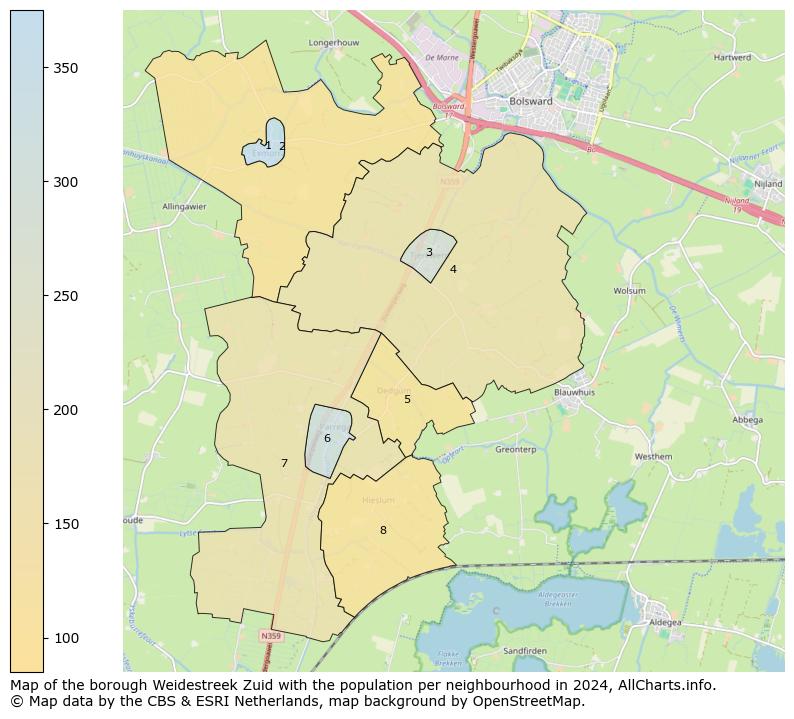 Image of the borough Weidestreek Zuid at the map. This image is used as introduction to this page. This page shows a lot of information about the population in the borough Weidestreek Zuid (such as the distribution by age groups of the residents, the composition of households, whether inhabitants are natives or Dutch with an immigration background, data about the houses (numbers, types, price development, use, type of property, ...) and more (car ownership, energy consumption, ...) based on open data from the Dutch Central Bureau of Statistics and various other sources!