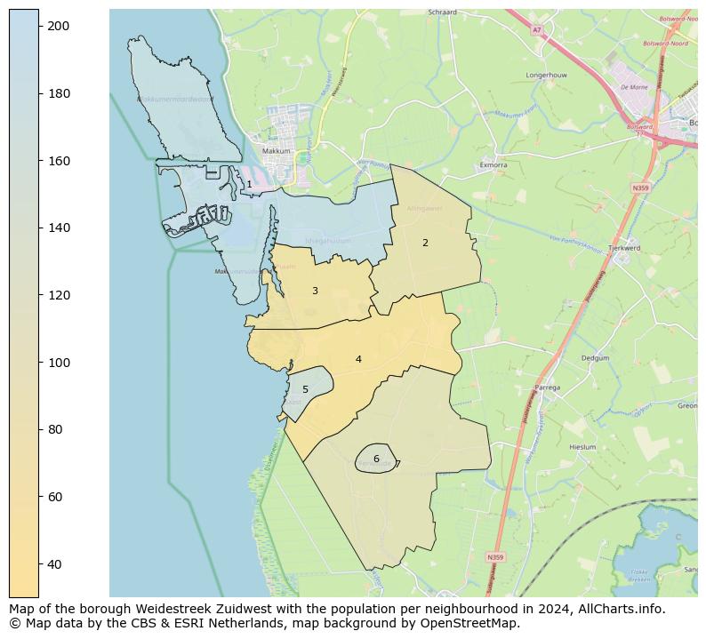 Image of the borough Weidestreek Zuidwest at the map. This image is used as introduction to this page. This page shows a lot of information about the population in the borough Weidestreek Zuidwest (such as the distribution by age groups of the residents, the composition of households, whether inhabitants are natives or Dutch with an immigration background, data about the houses (numbers, types, price development, use, type of property, ...) and more (car ownership, energy consumption, ...) based on open data from the Dutch Central Bureau of Statistics and various other sources!