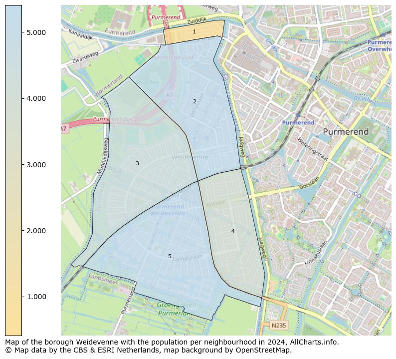 Image of the borough Weidevenne at the map. This image is used as introduction to this page. This page shows a lot of information about the population in the borough Weidevenne (such as the distribution by age groups of the residents, the composition of households, whether inhabitants are natives or Dutch with an immigration background, data about the houses (numbers, types, price development, use, type of property, ...) and more (car ownership, energy consumption, ...) based on open data from the Dutch Central Bureau of Statistics and various other sources!