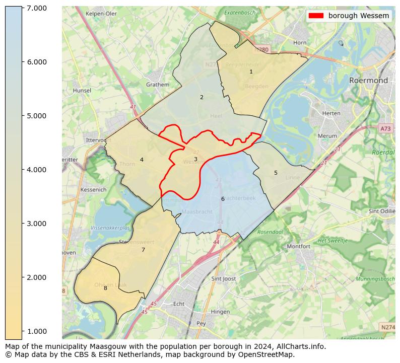 Image of the borough Wessem at the map. This image is used as introduction to this page. This page shows a lot of information about the population in the borough Wessem (such as the distribution by age groups of the residents, the composition of households, whether inhabitants are natives or Dutch with an immigration background, data about the houses (numbers, types, price development, use, type of property, ...) and more (car ownership, energy consumption, ...) based on open data from the Dutch Central Bureau of Statistics and various other sources!