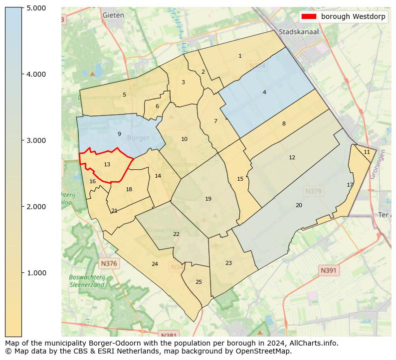 Image of the borough Westdorp at the map. This image is used as introduction to this page. This page shows a lot of information about the population in the borough Westdorp (such as the distribution by age groups of the residents, the composition of households, whether inhabitants are natives or Dutch with an immigration background, data about the houses (numbers, types, price development, use, type of property, ...) and more (car ownership, energy consumption, ...) based on open data from the Dutch Central Bureau of Statistics and various other sources!