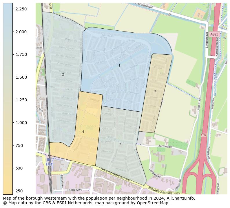 Image of the borough Westeraam at the map. This image is used as introduction to this page. This page shows a lot of information about the population in the borough Westeraam (such as the distribution by age groups of the residents, the composition of households, whether inhabitants are natives or Dutch with an immigration background, data about the houses (numbers, types, price development, use, type of property, ...) and more (car ownership, energy consumption, ...) based on open data from the Dutch Central Bureau of Statistics and various other sources!