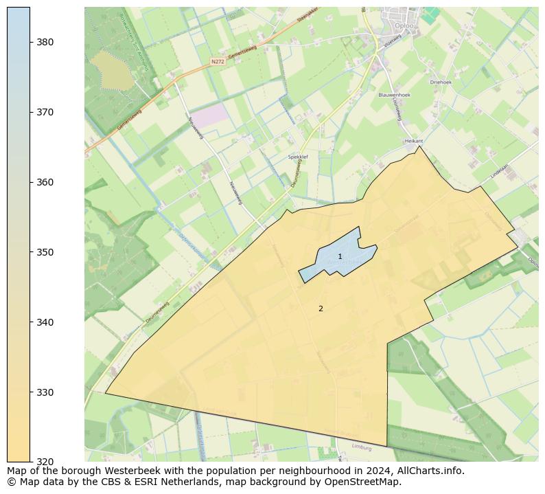 Image of the borough Westerbeek at the map. This image is used as introduction to this page. This page shows a lot of information about the population in the borough Westerbeek (such as the distribution by age groups of the residents, the composition of households, whether inhabitants are natives or Dutch with an immigration background, data about the houses (numbers, types, price development, use, type of property, ...) and more (car ownership, energy consumption, ...) based on open data from the Dutch Central Bureau of Statistics and various other sources!