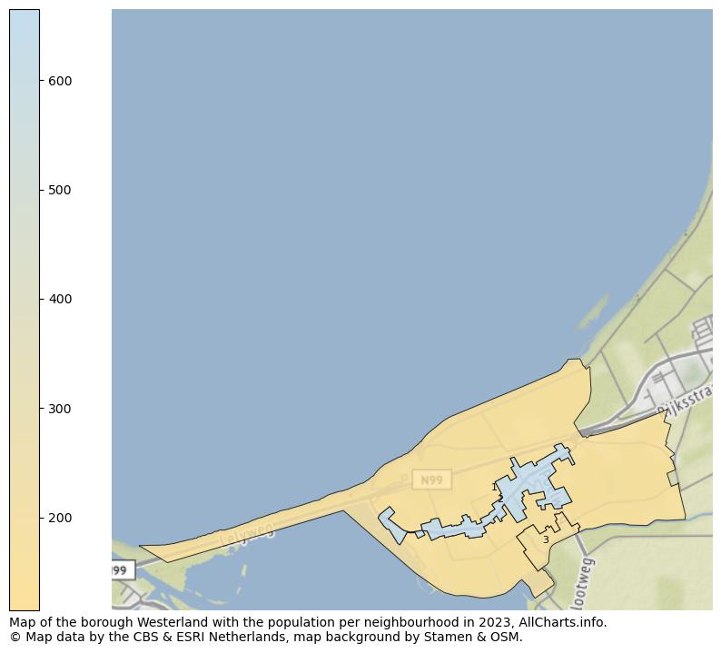 Map of the borough Westerland with the population per neighbourhood in 2023. This page shows a lot of information about residents (such as the distribution by age groups, family composition, gender, native or Dutch with an immigration background, ...), homes (numbers, types, price development, use, type of property, ...) and more (car ownership, energy consumption, ...) based on open data from the Dutch Central Bureau of Statistics and various other sources!
