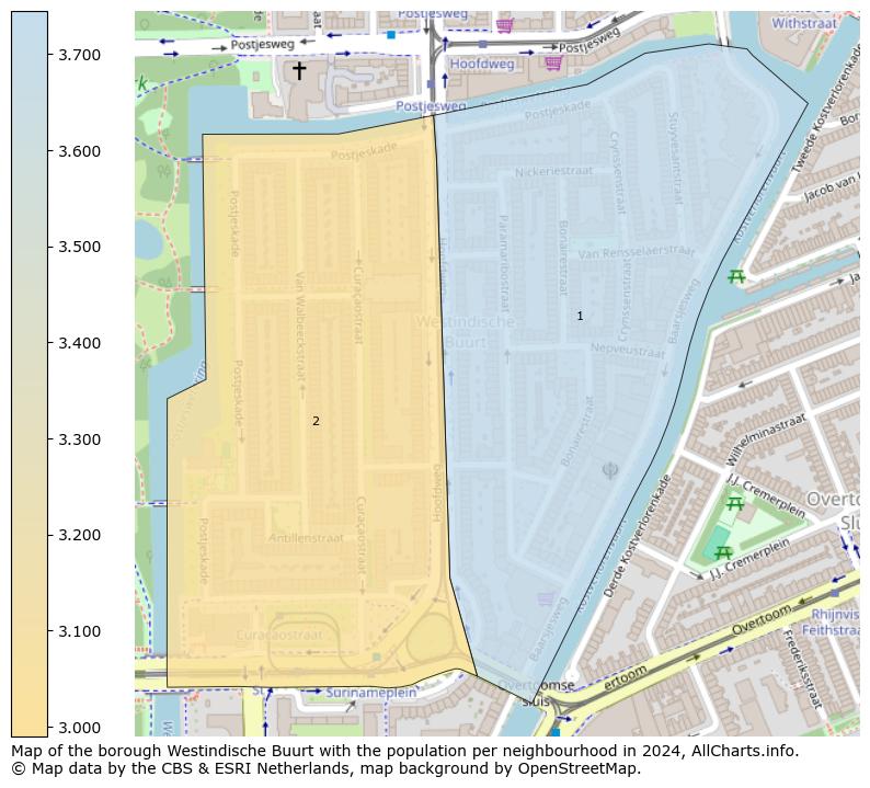 Image of the borough Westindische Buurt at the map. This image is used as introduction to this page. This page shows a lot of information about the population in the borough Westindische Buurt (such as the distribution by age groups of the residents, the composition of households, whether inhabitants are natives or Dutch with an immigration background, data about the houses (numbers, types, price development, use, type of property, ...) and more (car ownership, energy consumption, ...) based on open data from the Dutch Central Bureau of Statistics and various other sources!