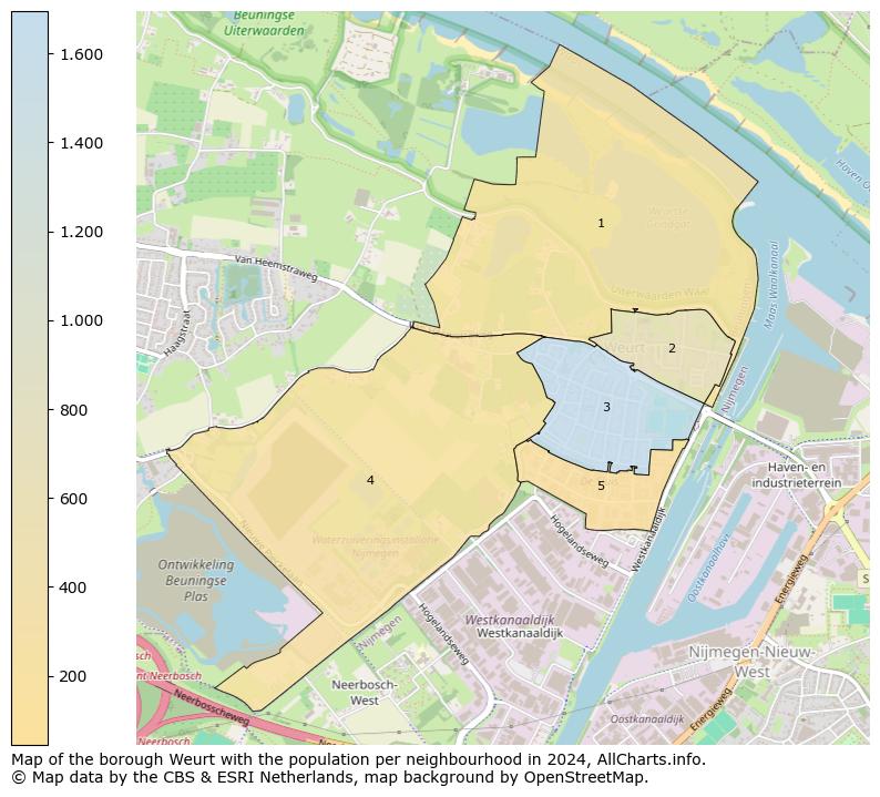 Image of the borough Weurt at the map. This image is used as introduction to this page. This page shows a lot of information about the population in the borough Weurt (such as the distribution by age groups of the residents, the composition of households, whether inhabitants are natives or Dutch with an immigration background, data about the houses (numbers, types, price development, use, type of property, ...) and more (car ownership, energy consumption, ...) based on open data from the Dutch Central Bureau of Statistics and various other sources!