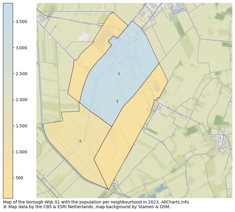 Map of the borough Wijk 01 with the population per neighbourhood in 2021. This page shows a lot of information about residents (such as the distribution by age groups, family composition, gender, native or Dutch with an immigration background, ...), homes (numbers, types, price development, use, type of property, ...) and more (car ownership, energy consumption, ...) based on open data from the Dutch Central Bureau of Statistics and various other sources!