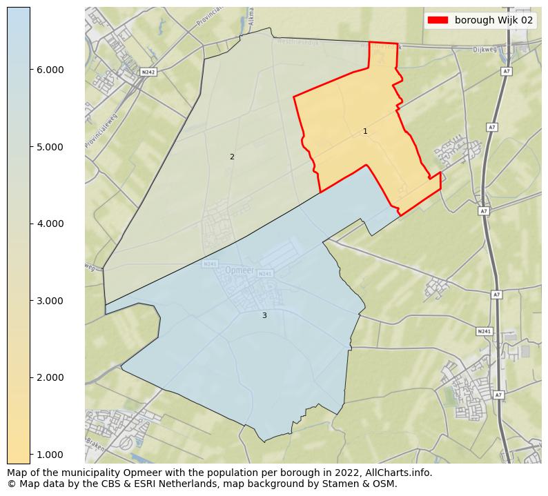 Map of the municipality Opmeer with the population per borough in 2022. This page shows a lot of information about residents (such as the distribution by age groups, family composition, gender, native or Dutch with an immigration background, ...), homes (numbers, types, price development, use, type of property, ...) and more (car ownership, energy consumption, ...) based on open data from the Dutch Central Bureau of Statistics and various other sources!