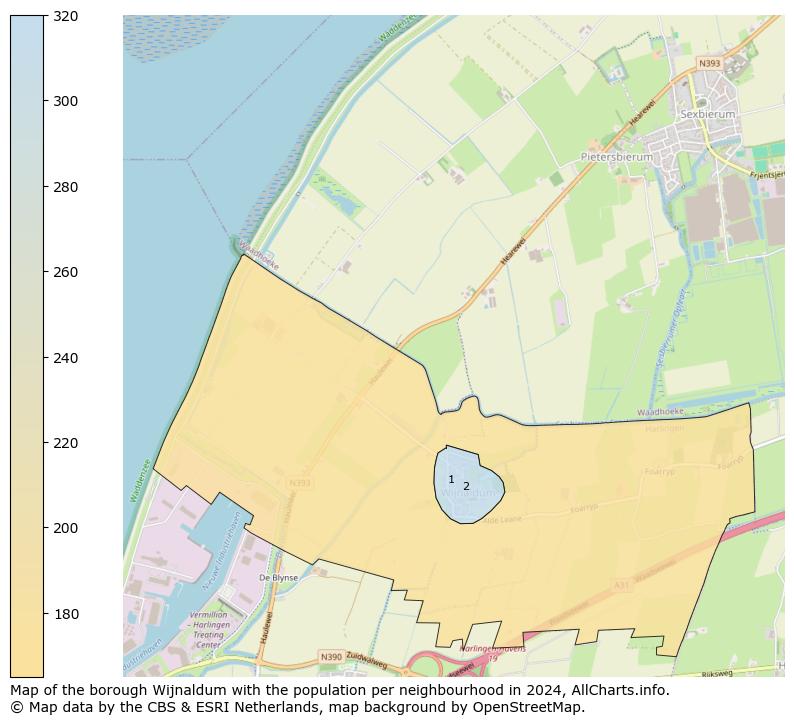 Image of the borough Wijnaldum at the map. This image is used as introduction to this page. This page shows a lot of information about the population in the borough Wijnaldum (such as the distribution by age groups of the residents, the composition of households, whether inhabitants are natives or Dutch with an immigration background, data about the houses (numbers, types, price development, use, type of property, ...) and more (car ownership, energy consumption, ...) based on open data from the Dutch Central Bureau of Statistics and various other sources!