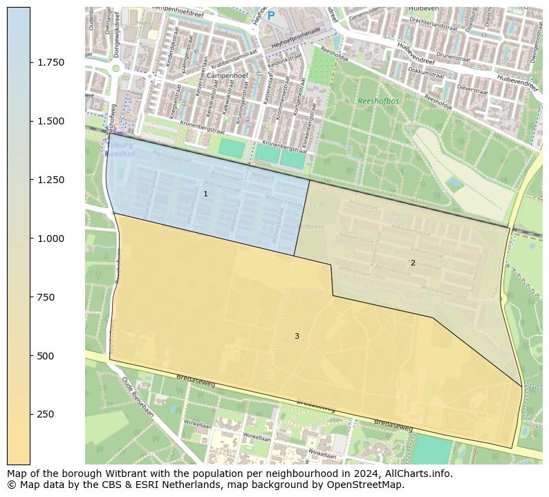 Image of the borough Witbrant at the map. This image is used as introduction to this page. This page shows a lot of information about the population in the borough Witbrant (such as the distribution by age groups of the residents, the composition of households, whether inhabitants are natives or Dutch with an immigration background, data about the houses (numbers, types, price development, use, type of property, ...) and more (car ownership, energy consumption, ...) based on open data from the Dutch Central Bureau of Statistics and various other sources!