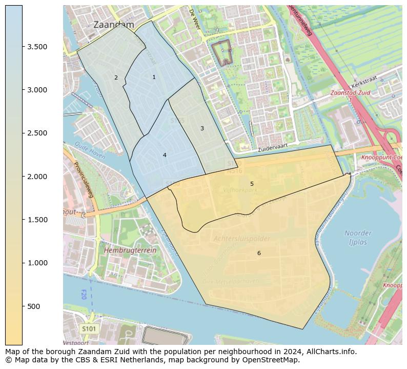 Image of the borough Zaandam Zuid at the map. This image is used as introduction to this page. This page shows a lot of information about the population in the borough Zaandam Zuid (such as the distribution by age groups of the residents, the composition of households, whether inhabitants are natives or Dutch with an immigration background, data about the houses (numbers, types, price development, use, type of property, ...) and more (car ownership, energy consumption, ...) based on open data from the Dutch Central Bureau of Statistics and various other sources!