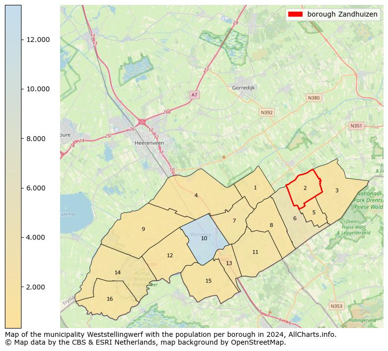 Image of the borough Zandhuizen at the map. This image is used as introduction to this page. This page shows a lot of information about the population in the borough Zandhuizen (such as the distribution by age groups of the residents, the composition of households, whether inhabitants are natives or Dutch with an immigration background, data about the houses (numbers, types, price development, use, type of property, ...) and more (car ownership, energy consumption, ...) based on open data from the Dutch Central Bureau of Statistics and various other sources!