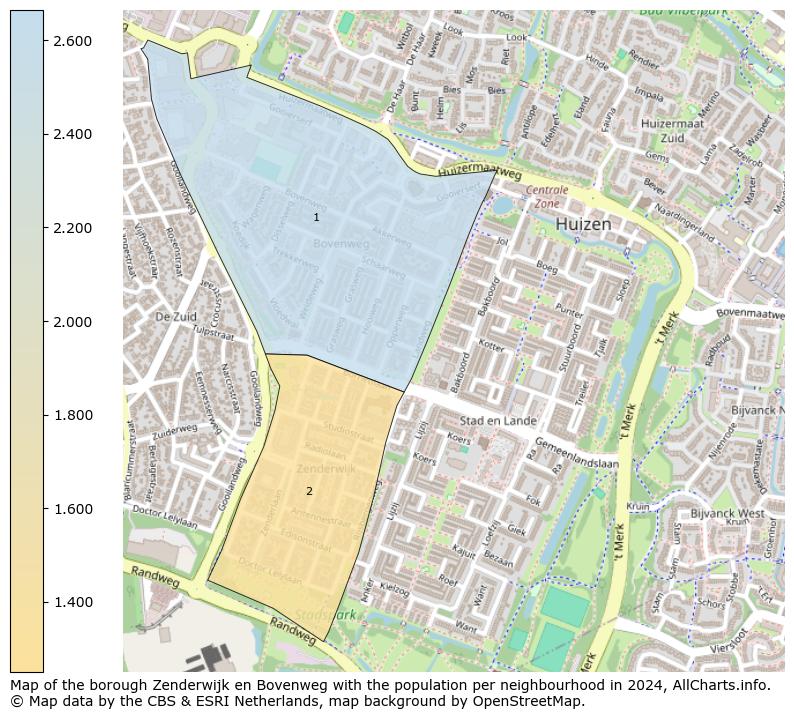 Image of the borough Zenderwijk en Bovenweg at the map. This image is used as introduction to this page. This page shows a lot of information about the population in the borough Zenderwijk en Bovenweg (such as the distribution by age groups of the residents, the composition of households, whether inhabitants are natives or Dutch with an immigration background, data about the houses (numbers, types, price development, use, type of property, ...) and more (car ownership, energy consumption, ...) based on open data from the Dutch Central Bureau of Statistics and various other sources!