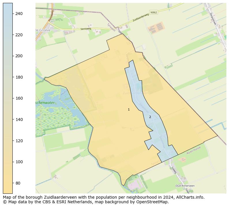 Image of the borough Zuidlaarderveen at the map. This image is used as introduction to this page. This page shows a lot of information about the population in the borough Zuidlaarderveen (such as the distribution by age groups of the residents, the composition of households, whether inhabitants are natives or Dutch with an immigration background, data about the houses (numbers, types, price development, use, type of property, ...) and more (car ownership, energy consumption, ...) based on open data from the Dutch Central Bureau of Statistics and various other sources!