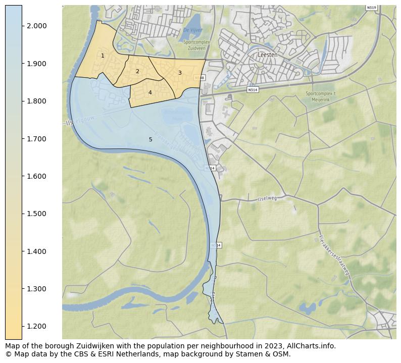 Map of the borough Zuidwijken with the population per neighbourhood in 2023. This page shows a lot of information about residents (such as the distribution by age groups, family composition, gender, native or Dutch with an immigration background, ...), homes (numbers, types, price development, use, type of property, ...) and more (car ownership, energy consumption, ...) based on open data from the Dutch Central Bureau of Statistics and various other sources!
