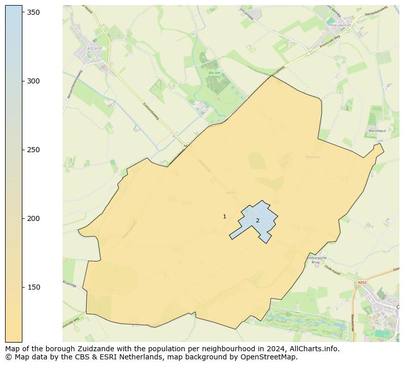 Image of the borough Zuidzande at the map. This image is used as introduction to this page. This page shows a lot of information about the population in the borough Zuidzande (such as the distribution by age groups of the residents, the composition of households, whether inhabitants are natives or Dutch with an immigration background, data about the houses (numbers, types, price development, use, type of property, ...) and more (car ownership, energy consumption, ...) based on open data from the Dutch Central Bureau of Statistics and various other sources!