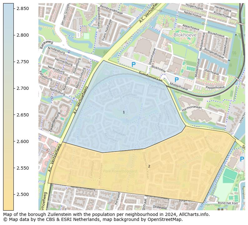 Image of the borough Zuilenstein at the map. This image is used as introduction to this page. This page shows a lot of information about the population in the borough Zuilenstein (such as the distribution by age groups of the residents, the composition of households, whether inhabitants are natives or Dutch with an immigration background, data about the houses (numbers, types, price development, use, type of property, ...) and more (car ownership, energy consumption, ...) based on open data from the Dutch Central Bureau of Statistics and various other sources!